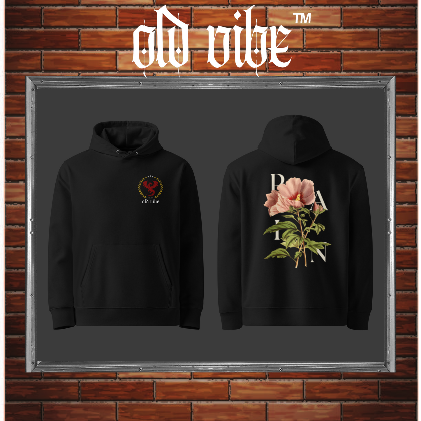 old vibe hoodie : pain