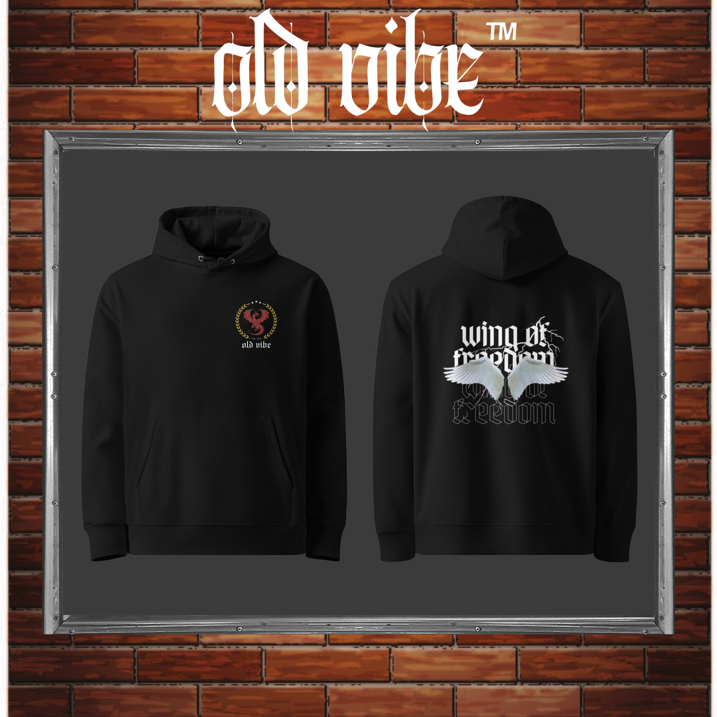 old vibe hoodie : wing of freedom